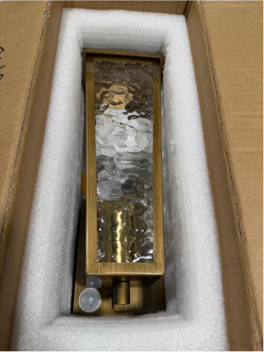 NEW Outdoor Wall Light Fixture Gold Waterproof Patio Sconce Lantern 16.7”